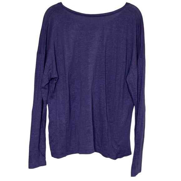 Eileen Fisher Purple 100% Linen Shirt Size S Long Sleeves - Picture 6 of 8